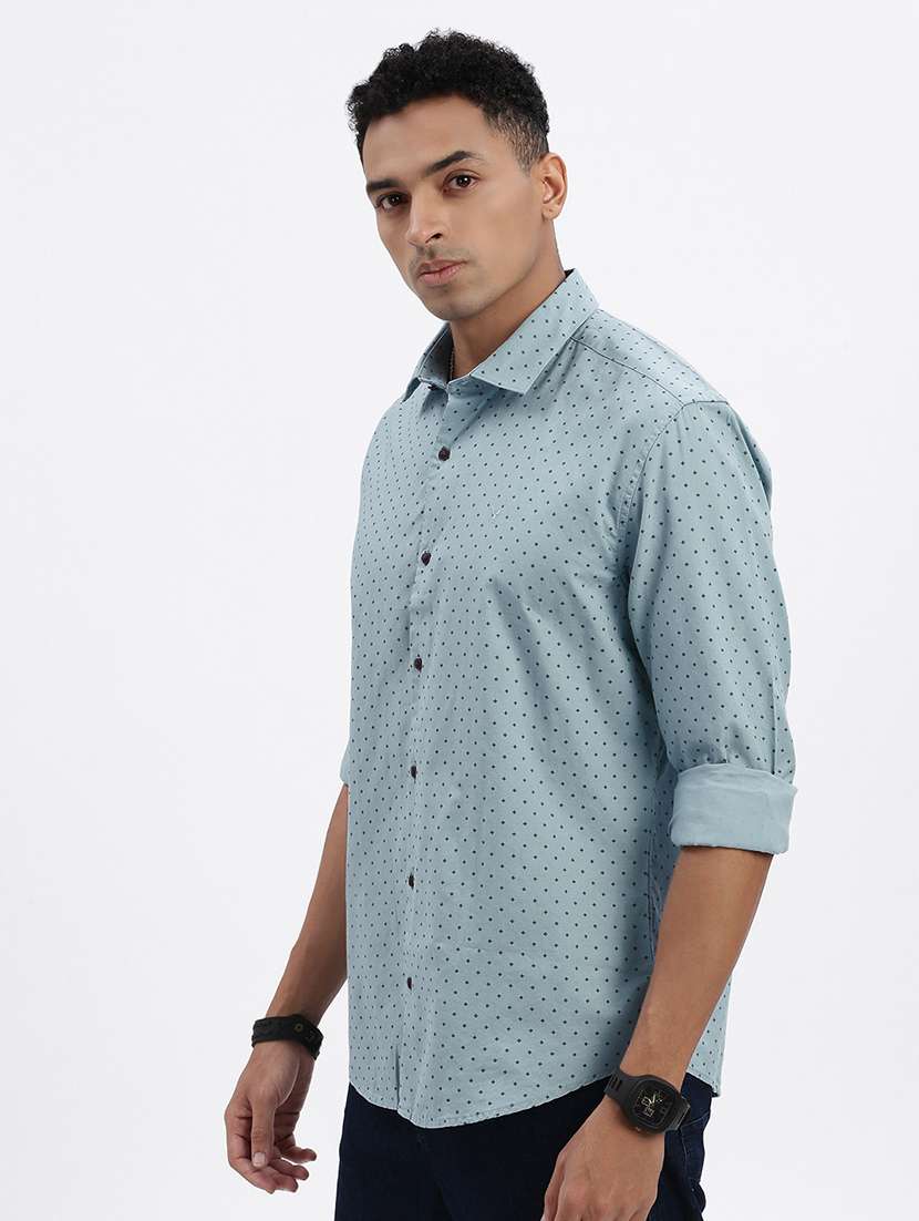 men printed long sleeve casual shirt - 21562542 -  Standard Image - 2