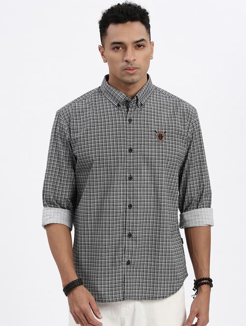 men checkered long sleeve casual shirt - 21562546 -  Standard Image - 0