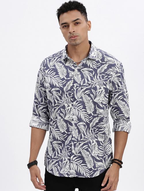 men printed long sleeve casual shirt - 21562549 -  Standard Image - 0