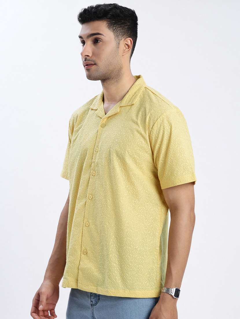 men solid with work short sleeve casual shirt - 21562552 -  Standard Image - 2