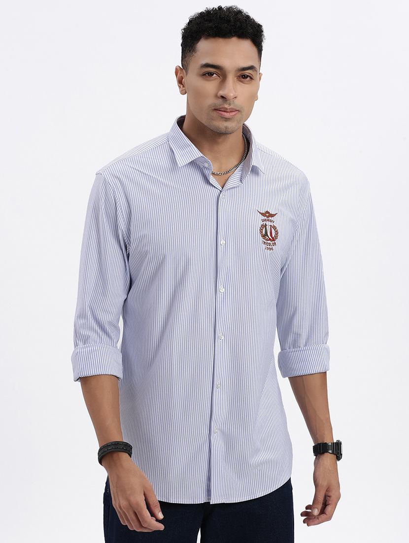 men striped long sleeve casual shirt - 21562565 - Zoom Image - 0