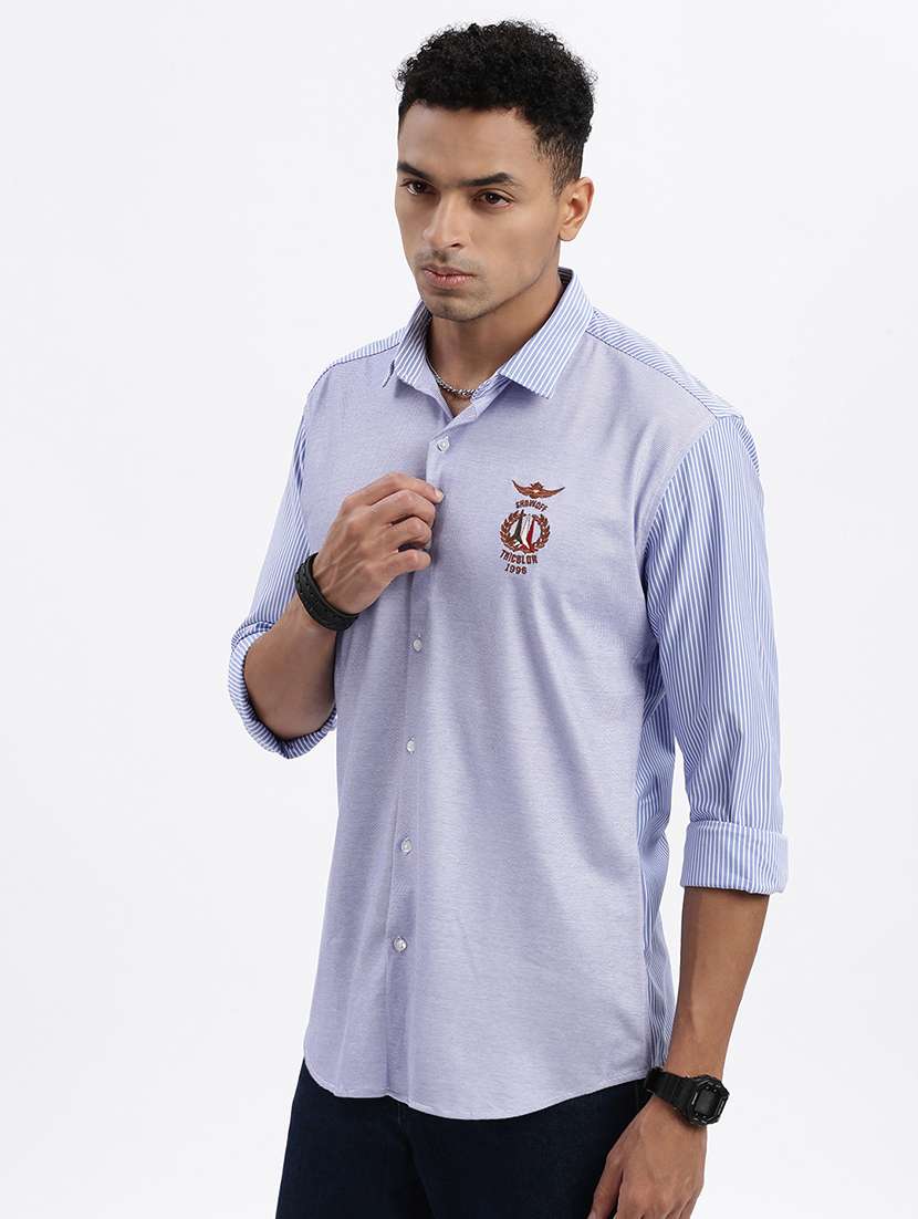 men striped long sleeve casual shirt - 21562566 -  Standard Image - 2