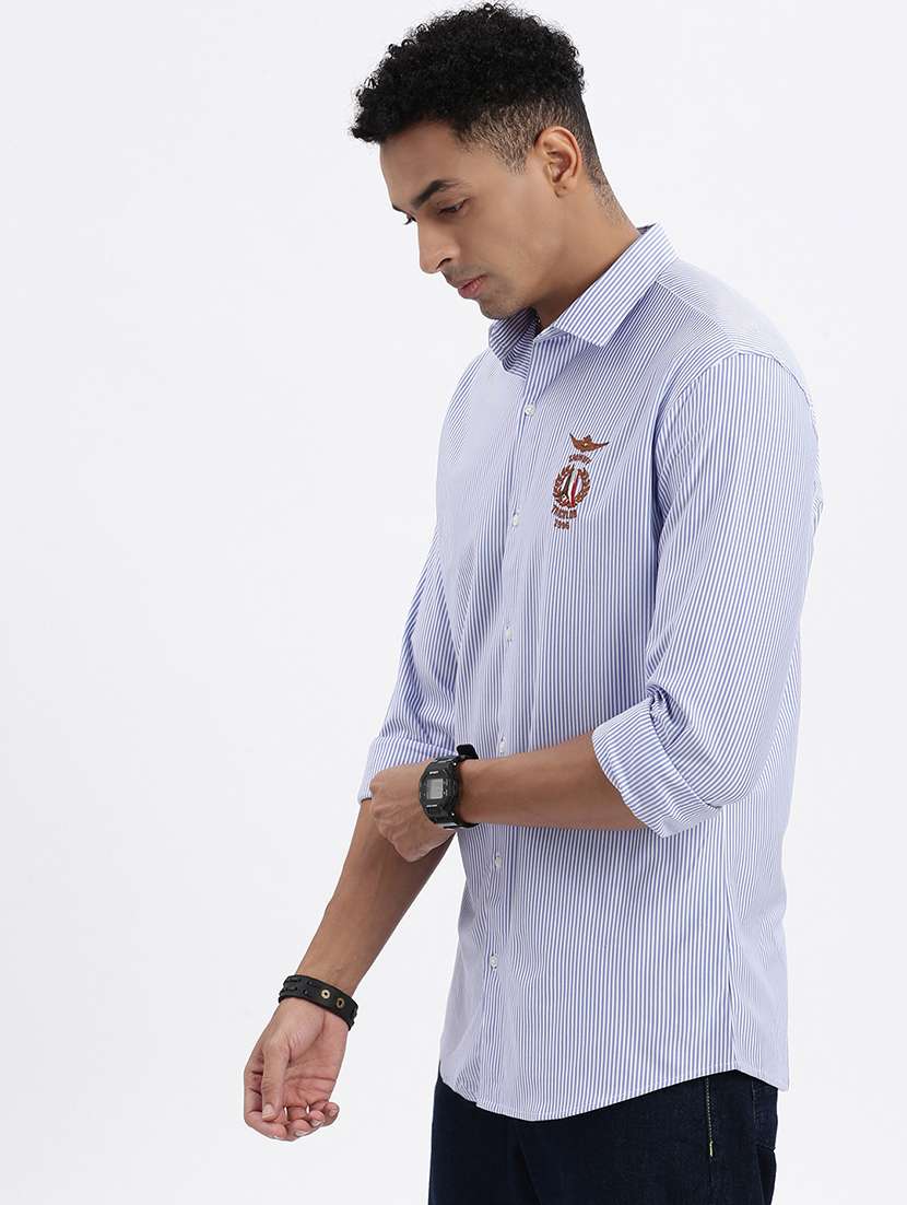 men striped long sleeve casual shirt - 21562567 -  Standard Image - 2