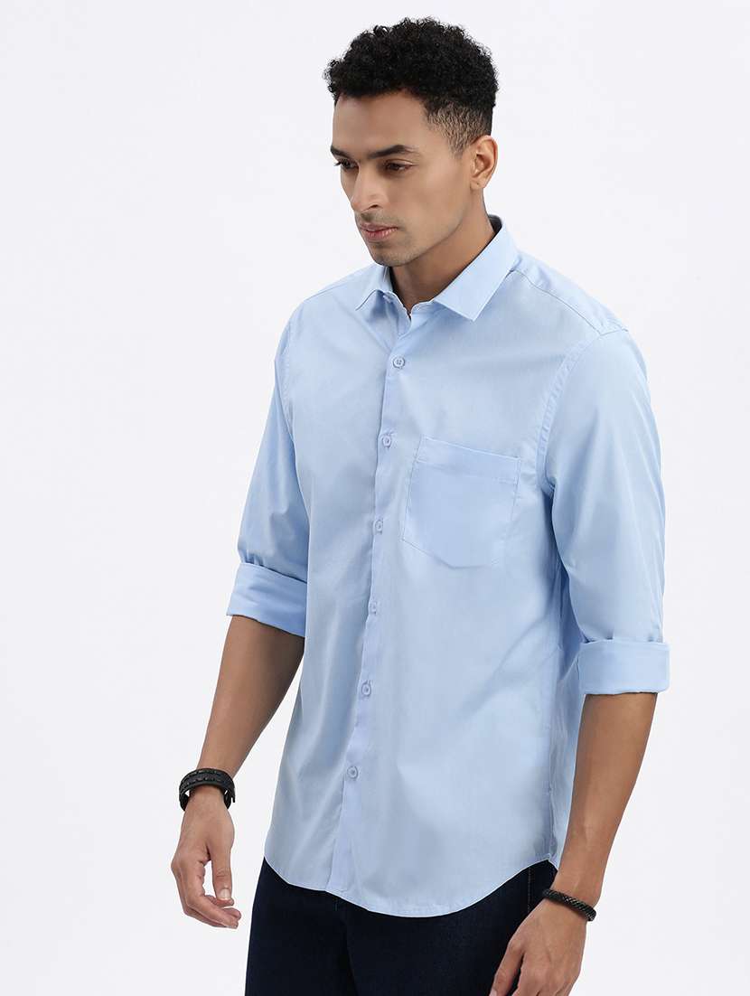 men solid long sleeve casual shirt - 21562569 -  Standard Image - 2