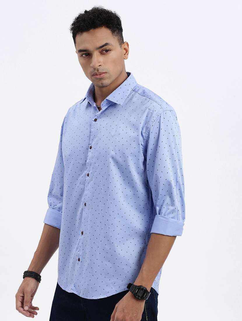 men printed long sleeve casual shirt - 21562577 -  Standard Image - 2