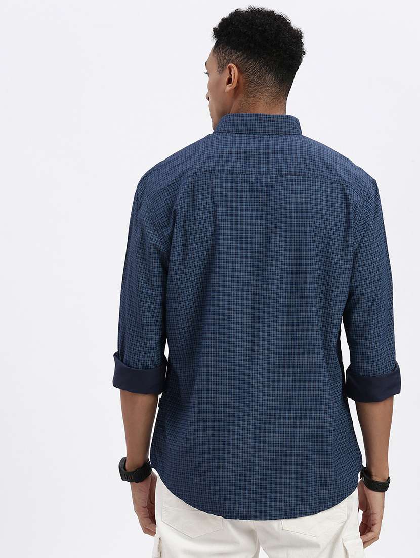 men checkered long sleeve casual shirt - 21562581 -  Standard Image - 2