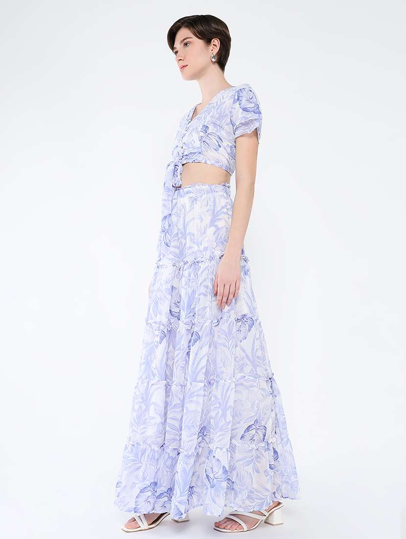 women printed top and skirt co-ord set - 21562596 -  Standard Image - 2