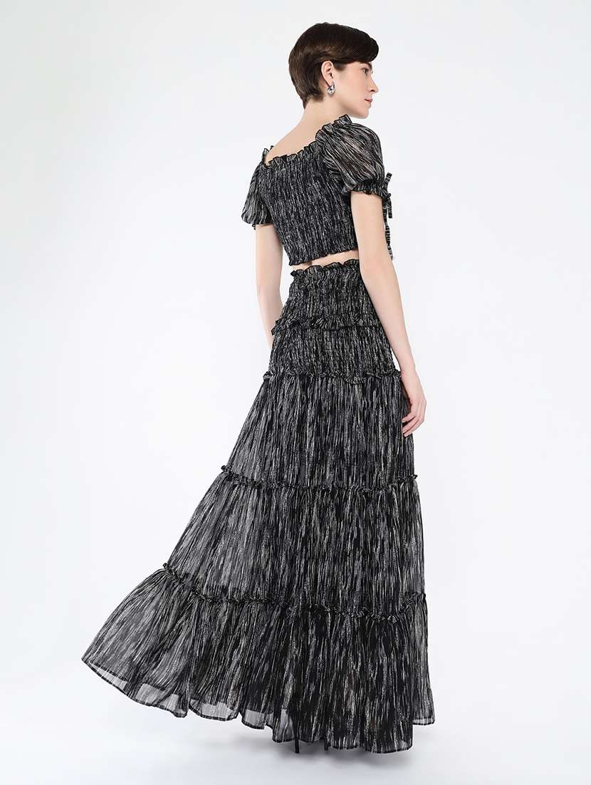 women printed top and skirt co-ord set - 21562599 -  Standard Image - 2