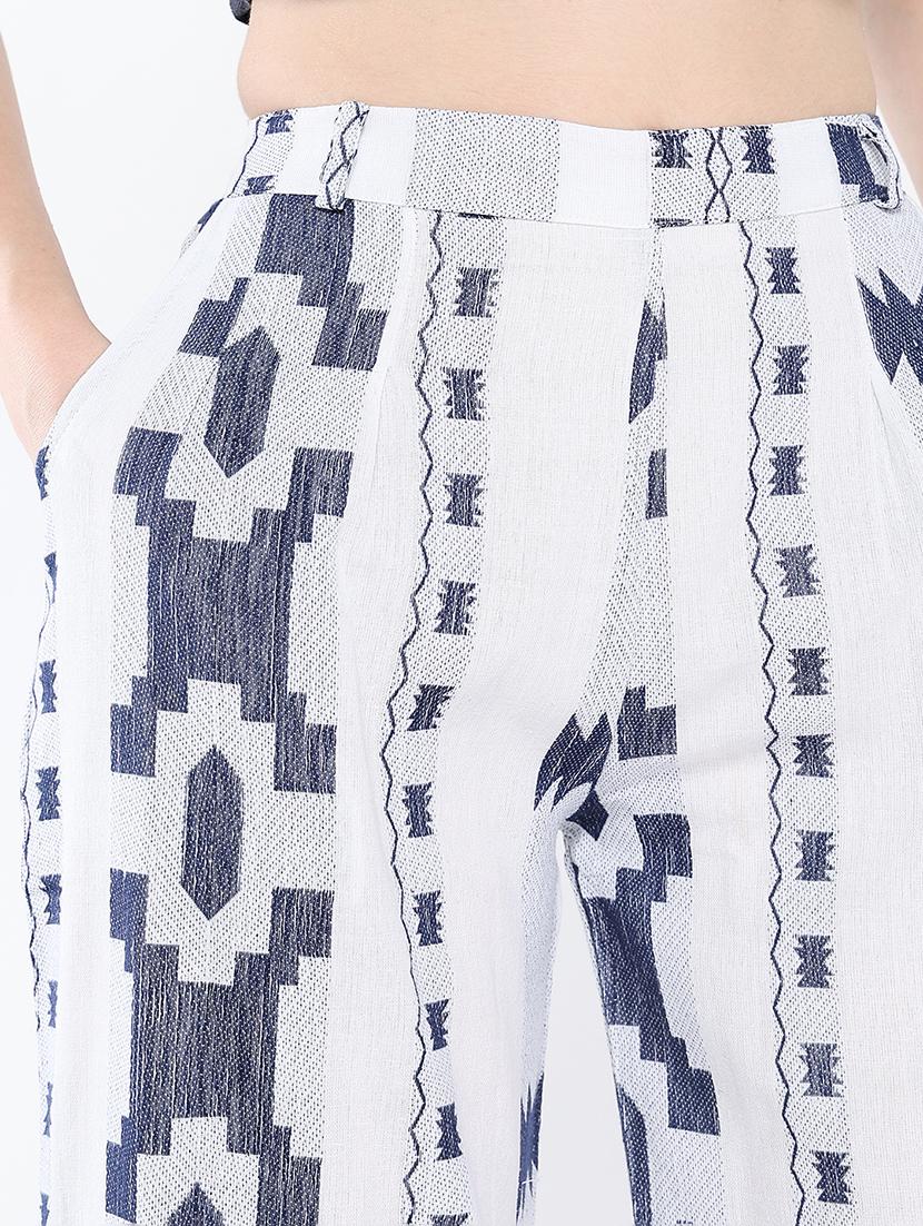 women printed top and trouser with shrug set - 21562604 - Standard Image - 7