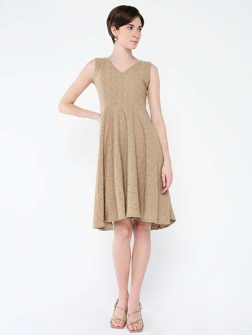 women self design sleeveless a-line dress - 21562694 - Standard Image - 0