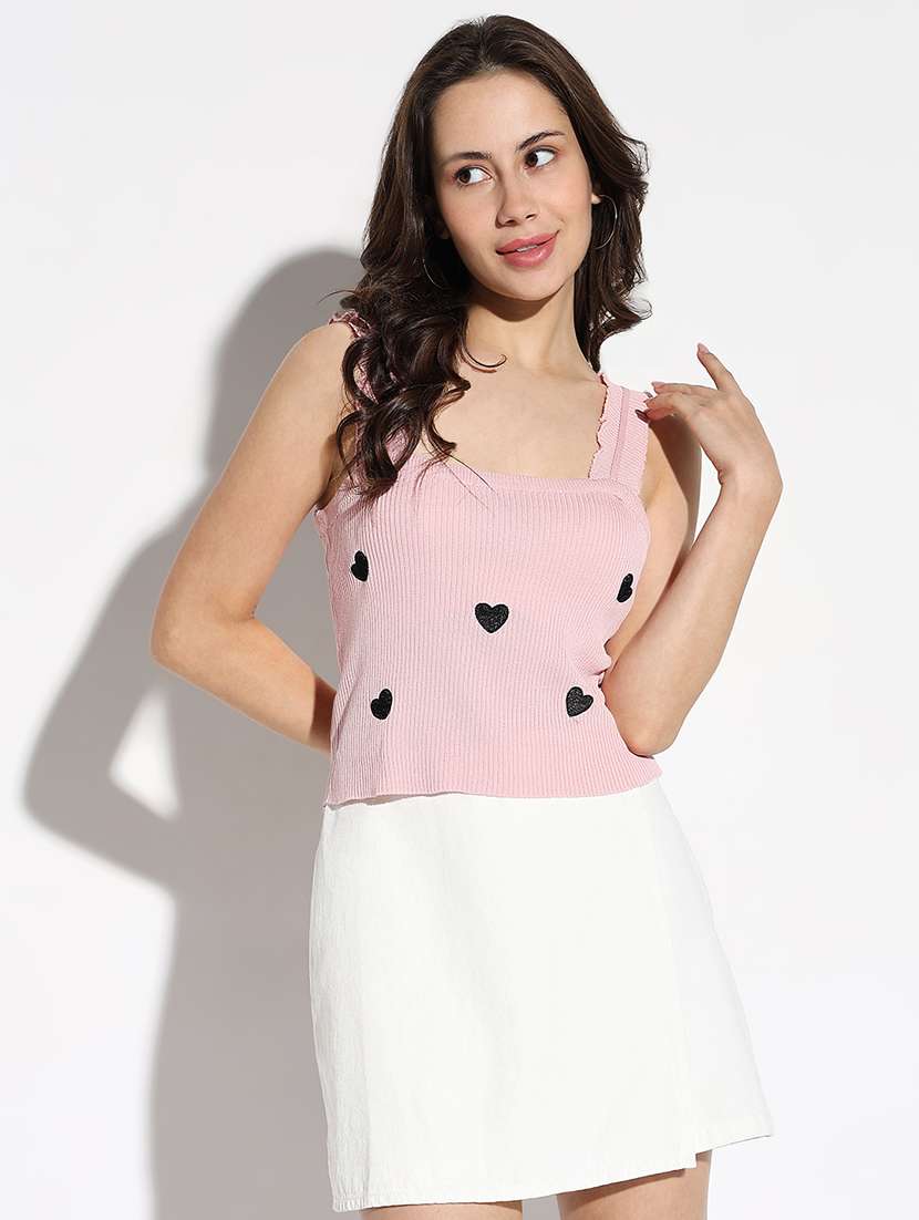 women self design sleeveless detailed top - 21562754 -  Zoom Image - 0