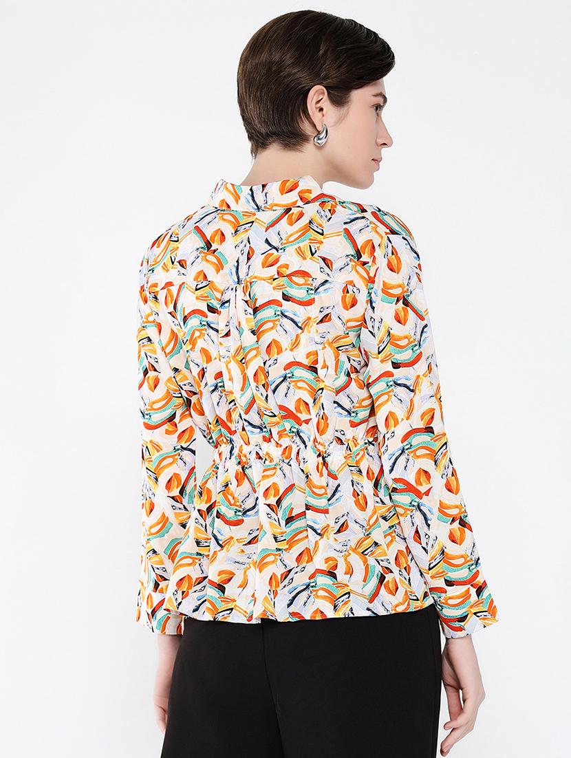 women printed collared shirt style top - 21562762 - Standard Image - 2