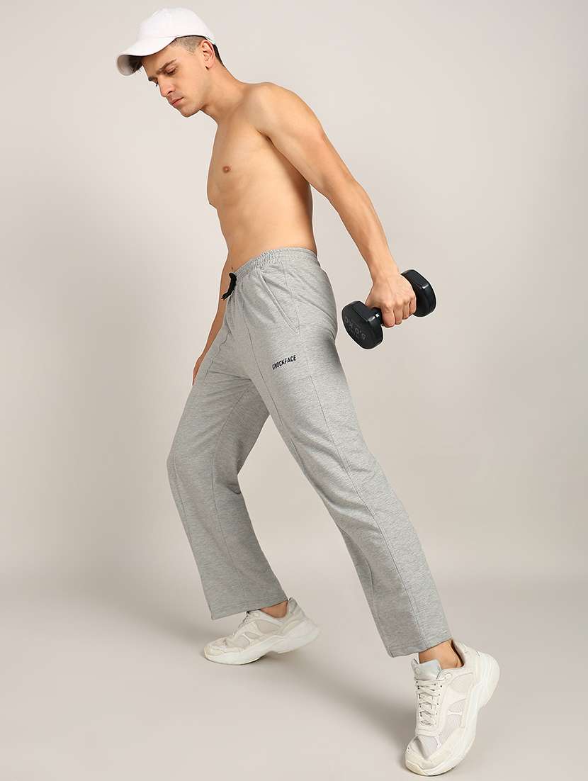 men solid loose fit full length track pant - 21562860 -  Standard Image - 2