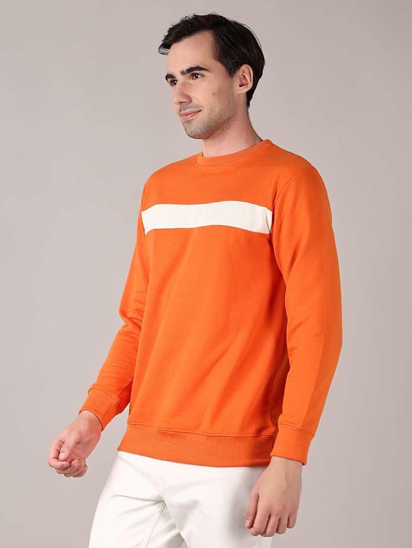 men long sleeves color block sweatshirt - 21562871 -  Standard Image - 2