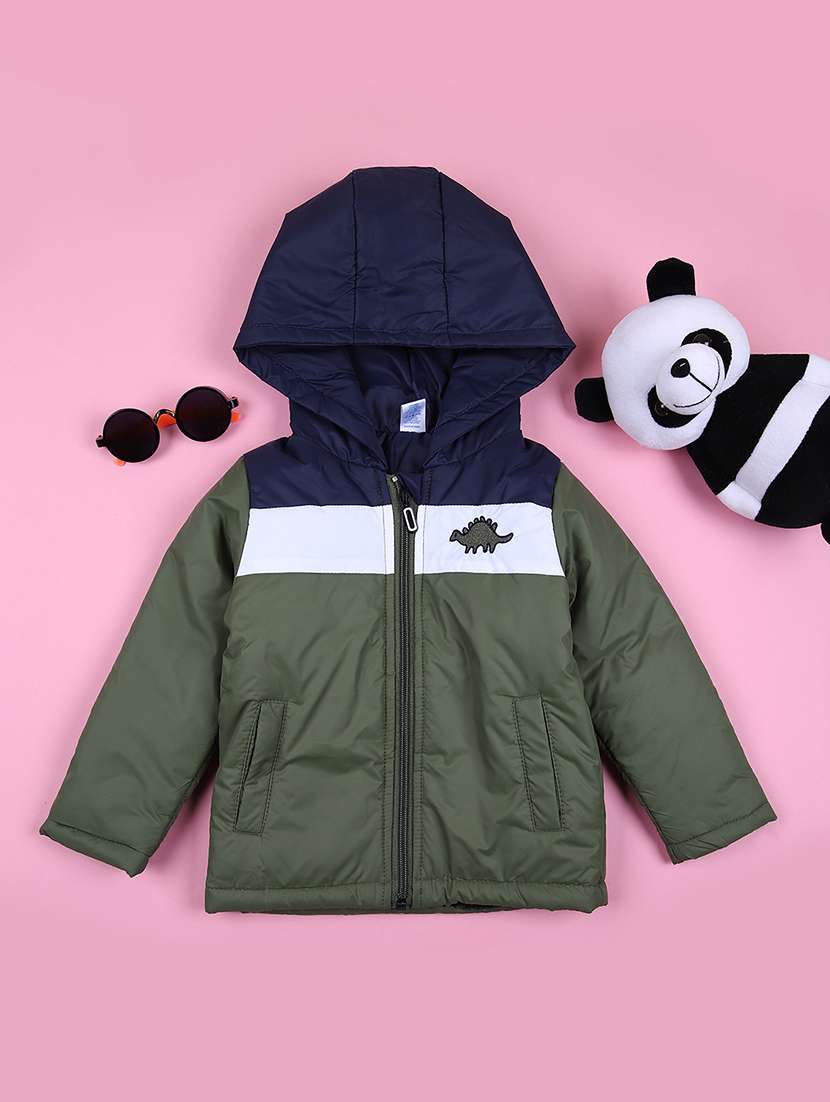 boys color block long sleeve bomber jacket