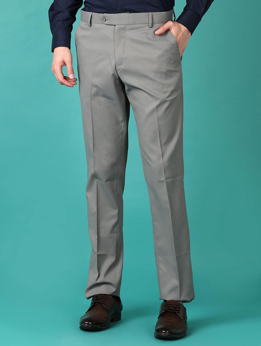 men mid rise solid flat front formal trouser - 21562960 - Zoom Image - 0