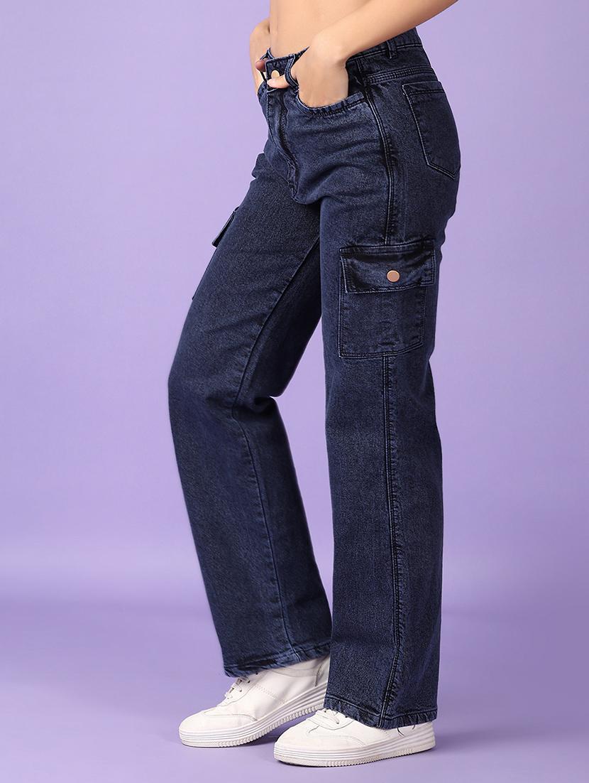 women solid mid rise cargo - 21563111 - Standard Image - 2