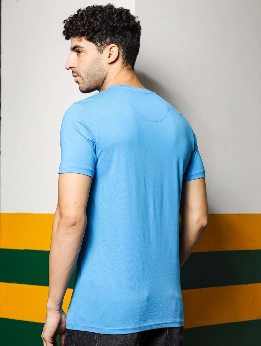 men round neck front print t-shirt - 21563295 -  Standard Image - 2