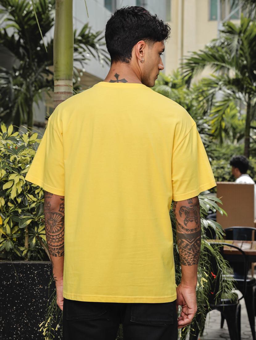 men round neck chest print oversized t-shirt - 21563314 - Standard Image - 2