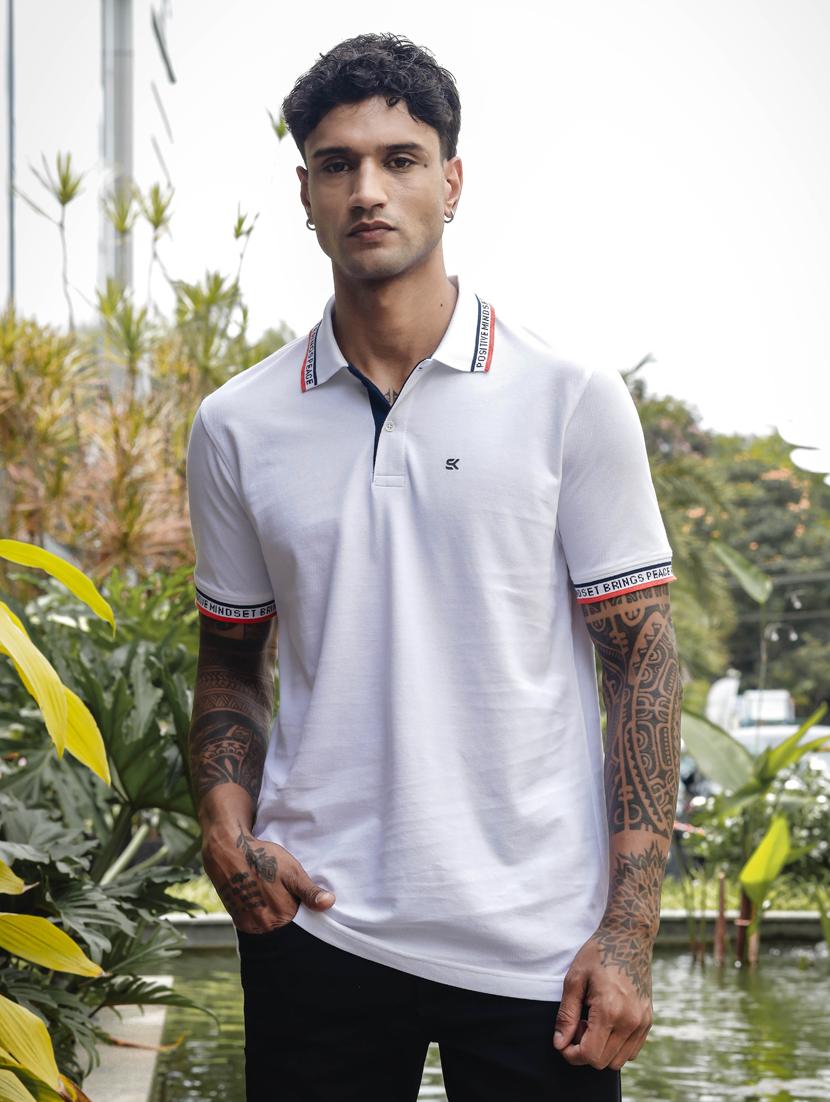 men solid short sleeves polo t-shirt - 21563326 - Zoom Image - 0