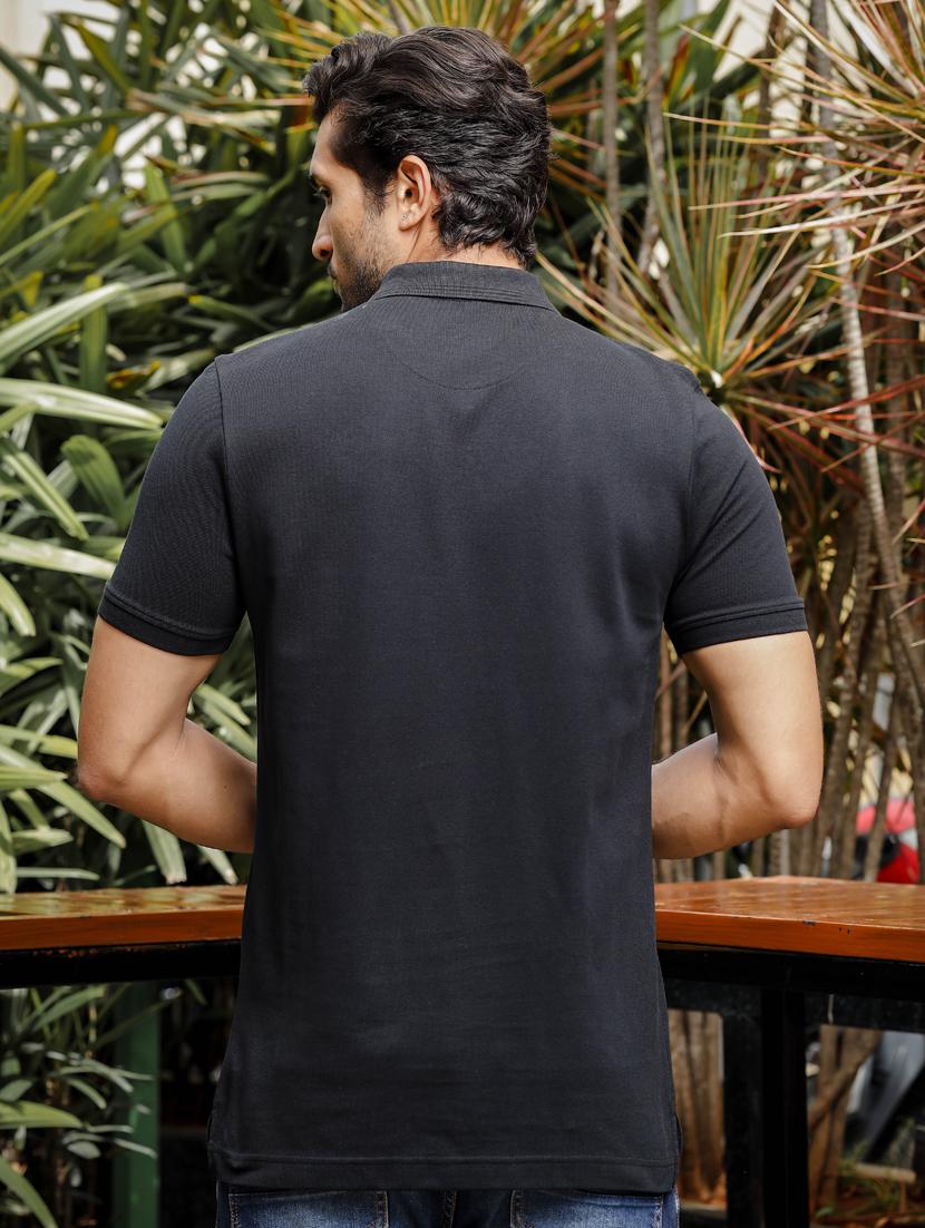 men solid short sleeves polo t-shirt - 21563329 - Standard Image - 2