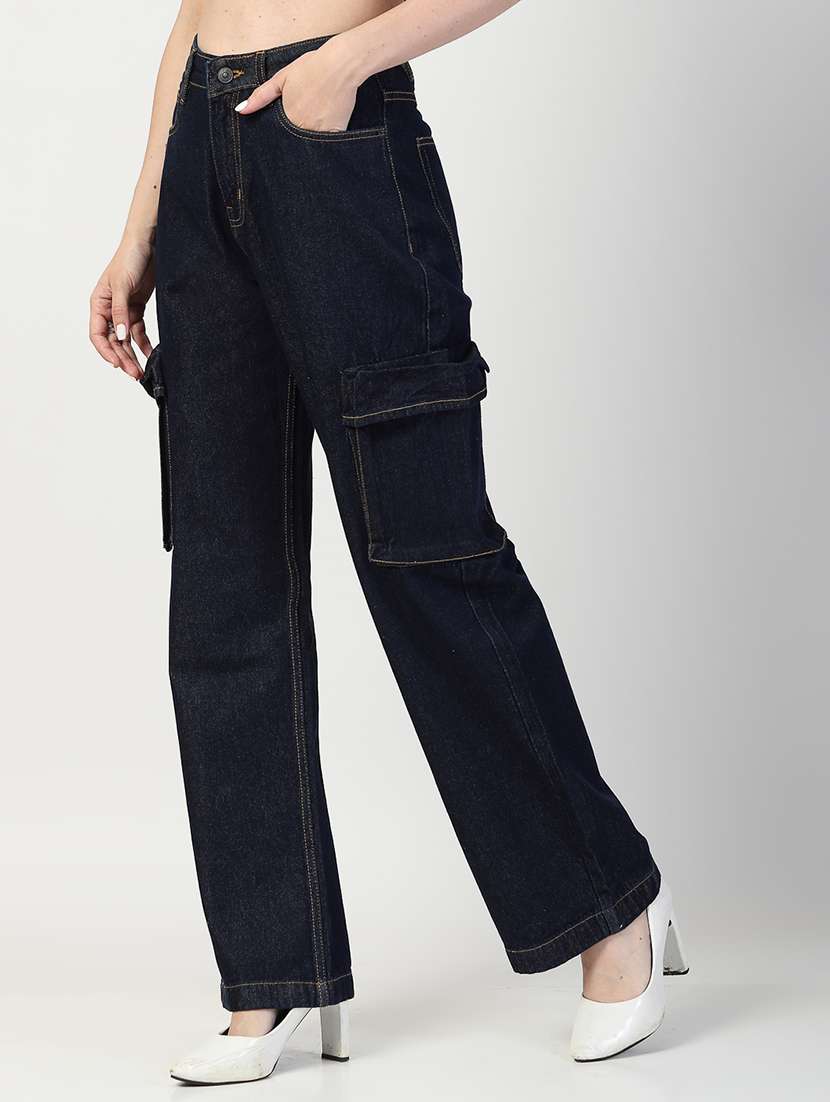 women solid regular fit cargo - 21563484 -  Standard Image - 2