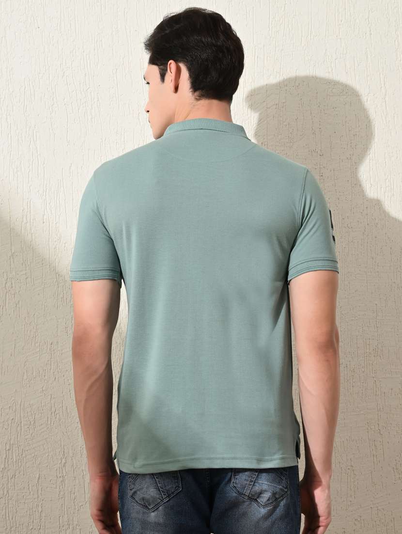 Men Short Sleeves Plain Polo T-shirt - 21563492 -  Standard Image - 2