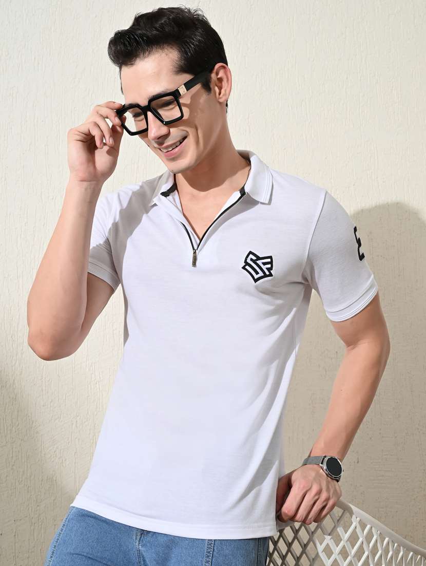 men short sleeves plain polo t-shirt