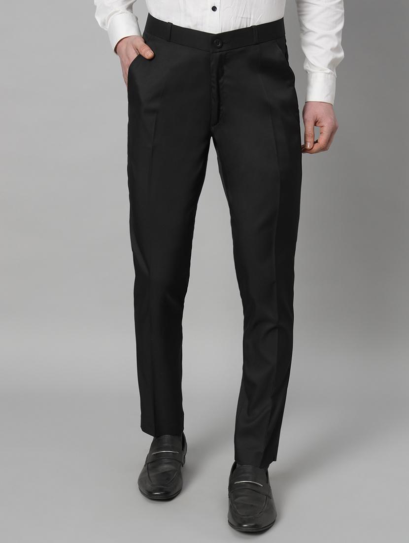 men solid flat front slim fit formal trouser - 21563541 - Zoom Image - 0