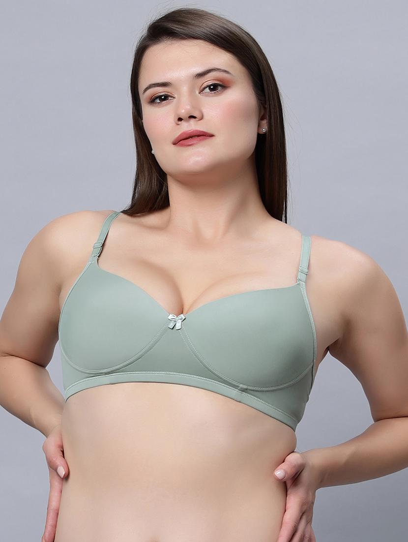 women grey solid t-shirt bra