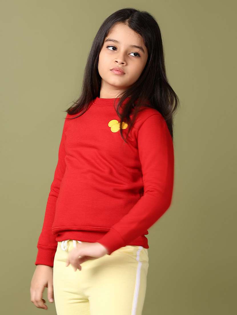 girls front & back print long sleeve sweatshirt - 21564851 -  Standard Image - 2