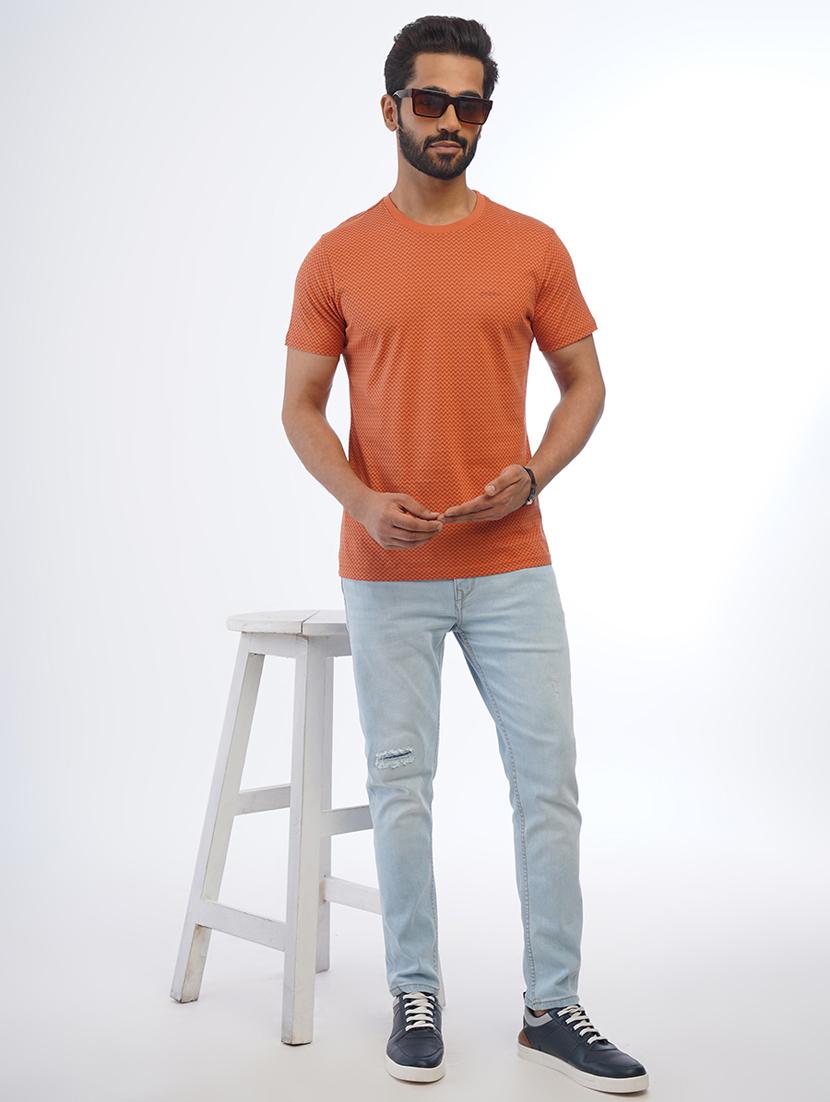 men round neck printed t-shirt - 21565131 - Standard Image - 2