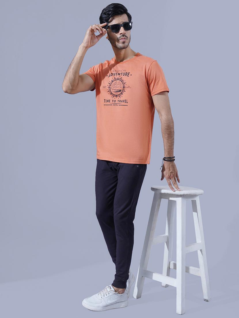 men round neck front print t-shirt - 21565153 - Standard Image - 2