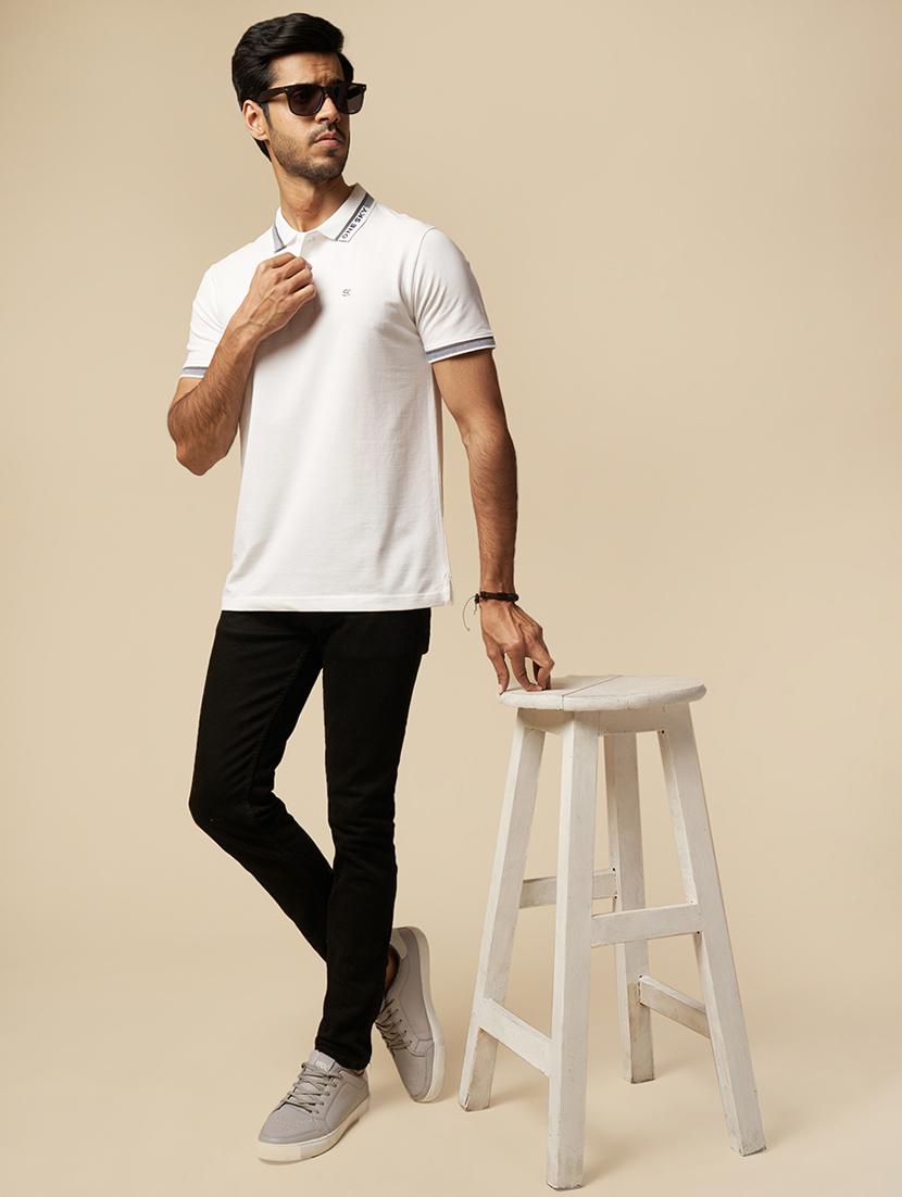 men solid short sleeves polo t-shirt - 21565159 - Standard Image - 2