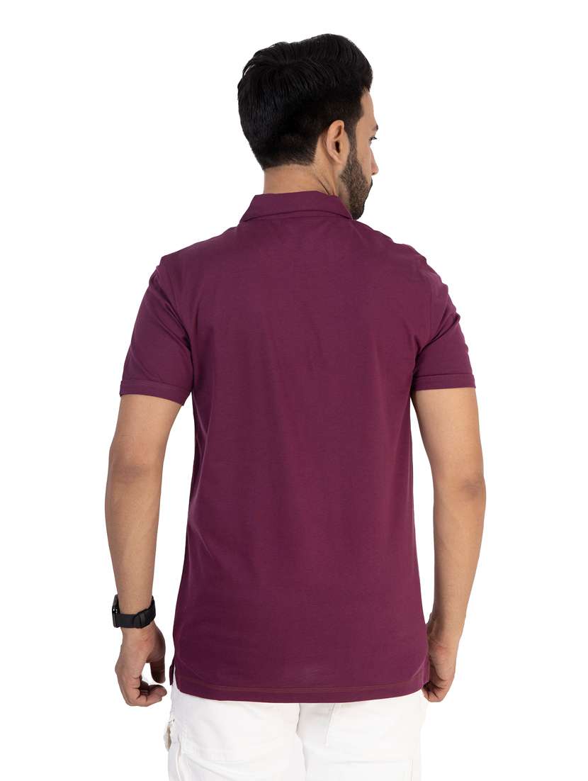 men solid short sleeves polo t-shirt - 21565163 -  Standard Image - 2