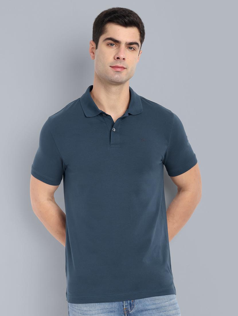 men solid short sleeves polo t-shirt - 21565172 - Zoom Image - 0