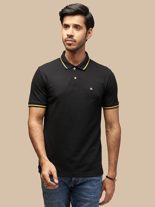 men solid short sleeves polo t-shirt - 21565183 - Standard Image - 0