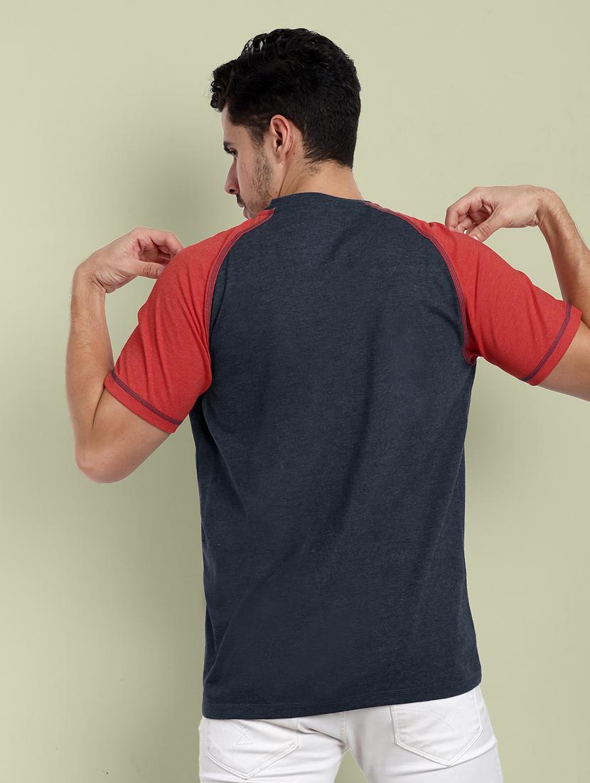 men round neck color block t-shirt - 21565184 - Standard Image - 2