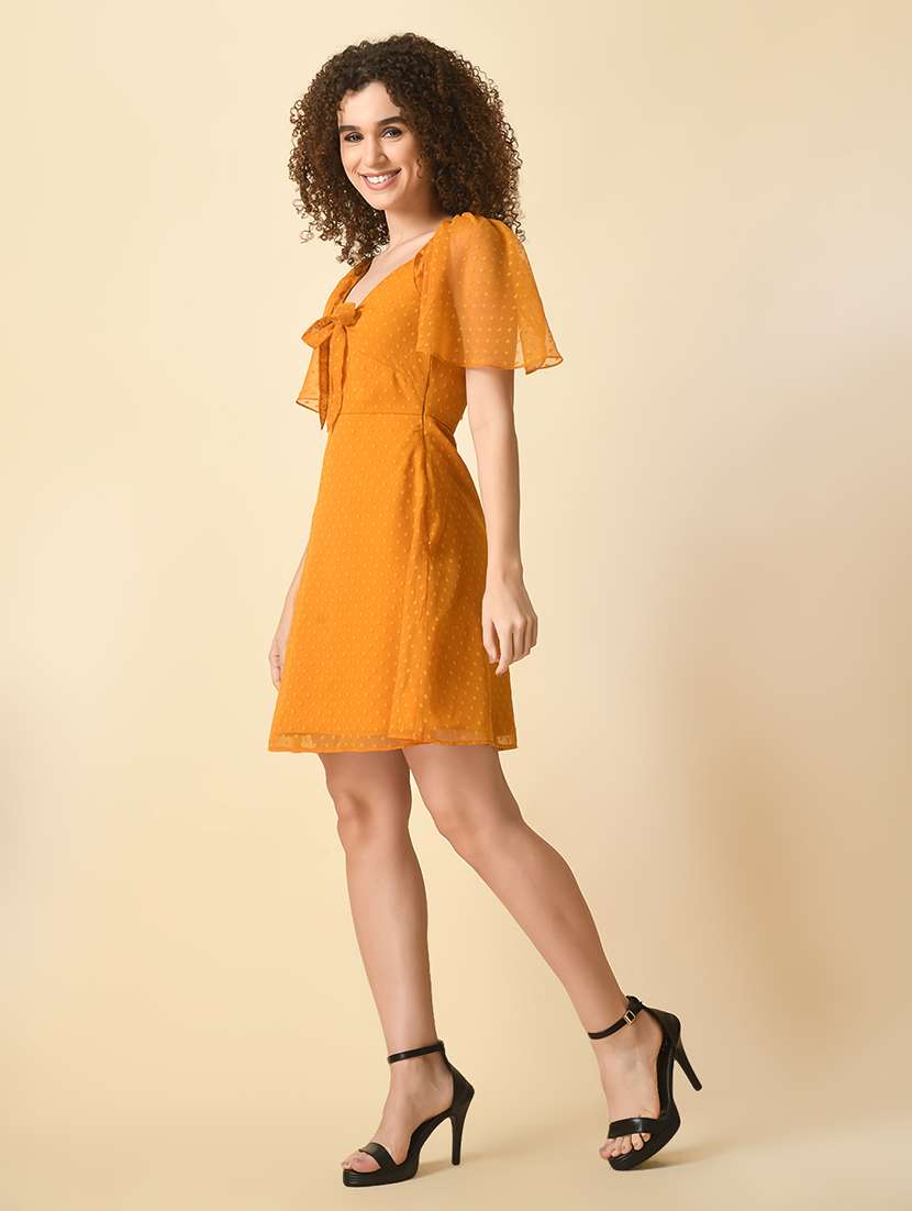 women dobby self design a-line dress - 21565272 -  Standard Image - 2