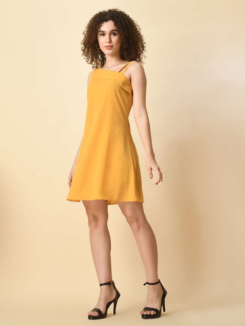 women sleeveless solid a-line dress - 21565405 -  Standard Image - 2