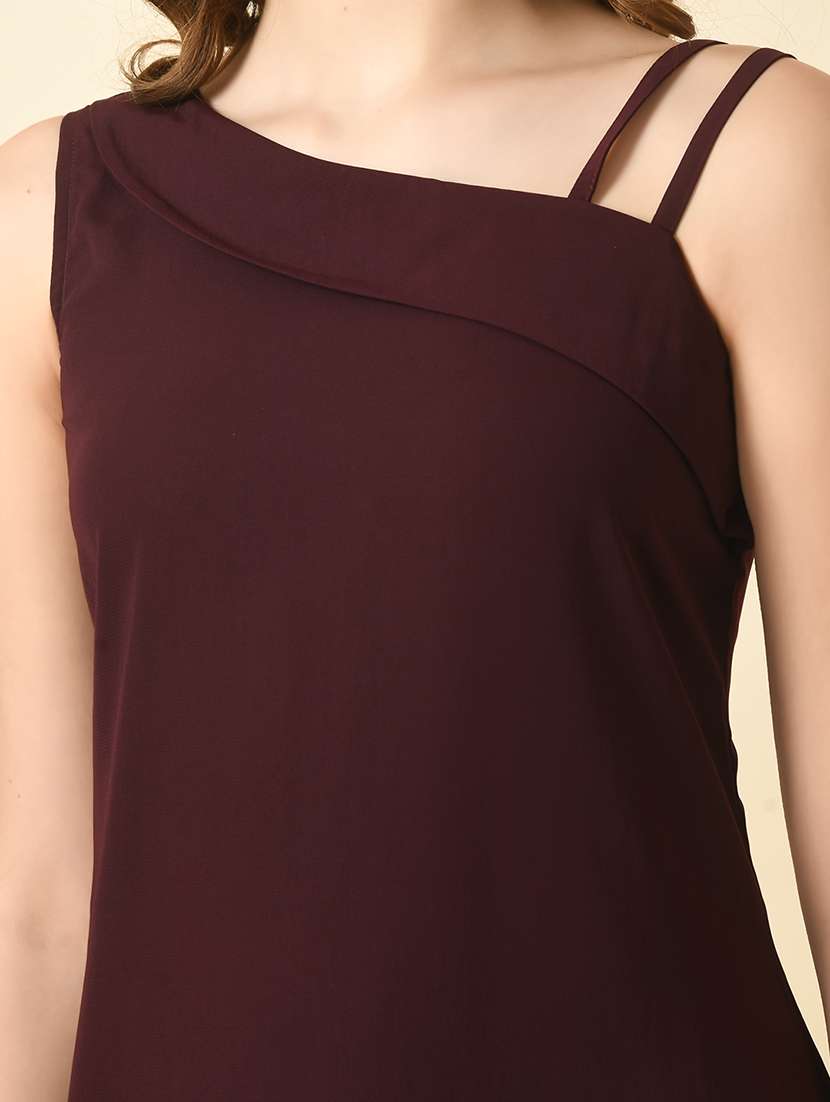 women sleeveless solid a-line dress - 21565406 -  Standard Image - 7