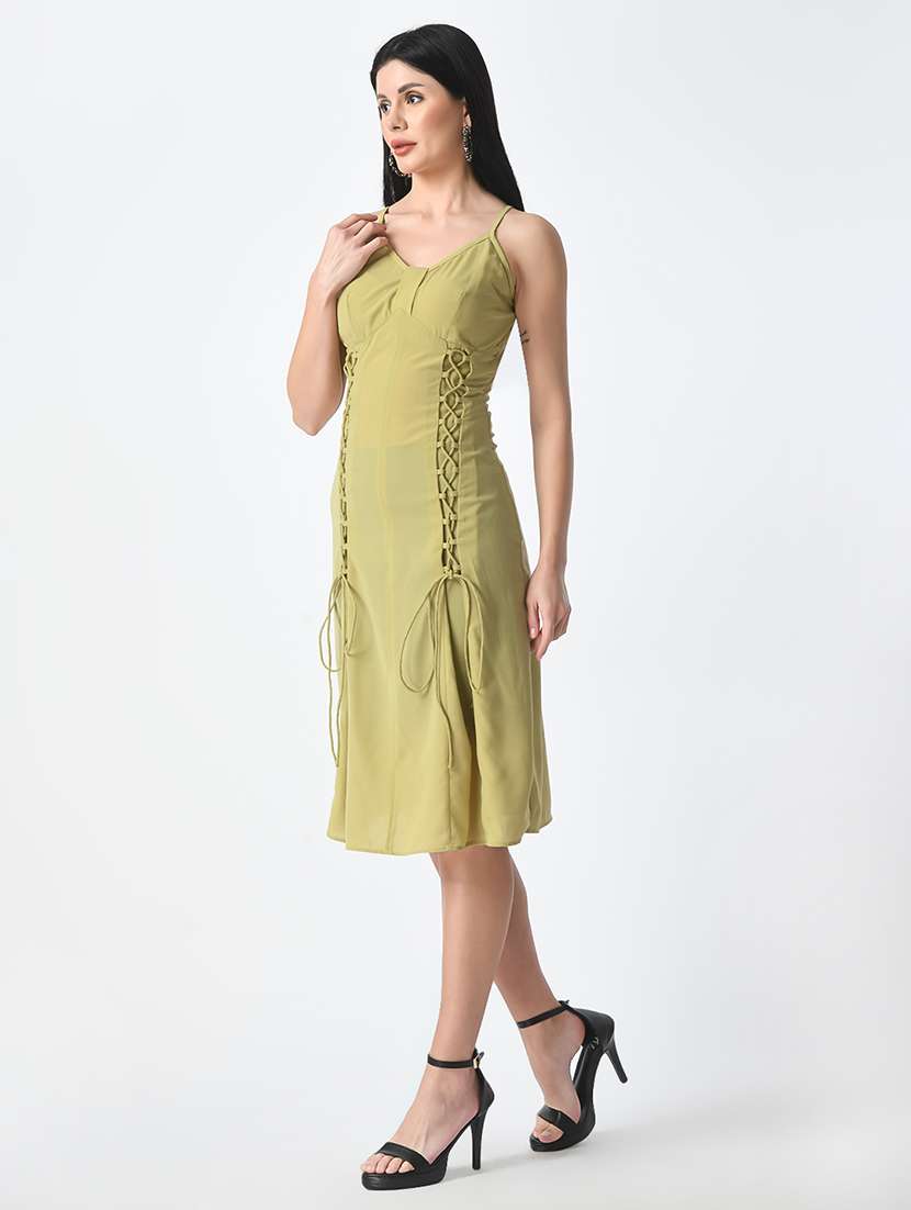 women green solid bodycon dress - 21565502 - Standard Image - 2