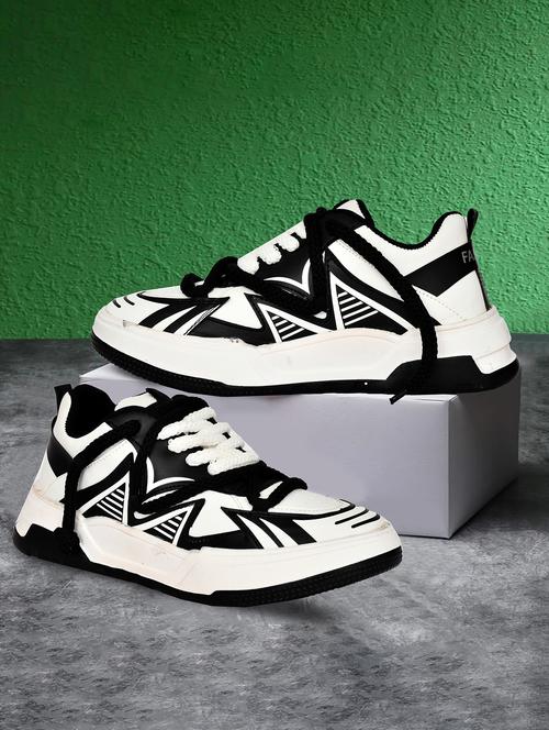 men white lace up sneaker - 21566737 - Standard Image - 0