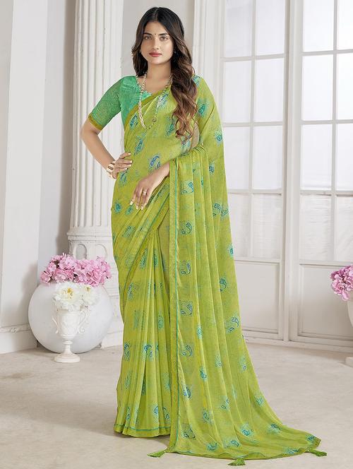 women printed embellished saree - 21567427 - Standard Image - 0