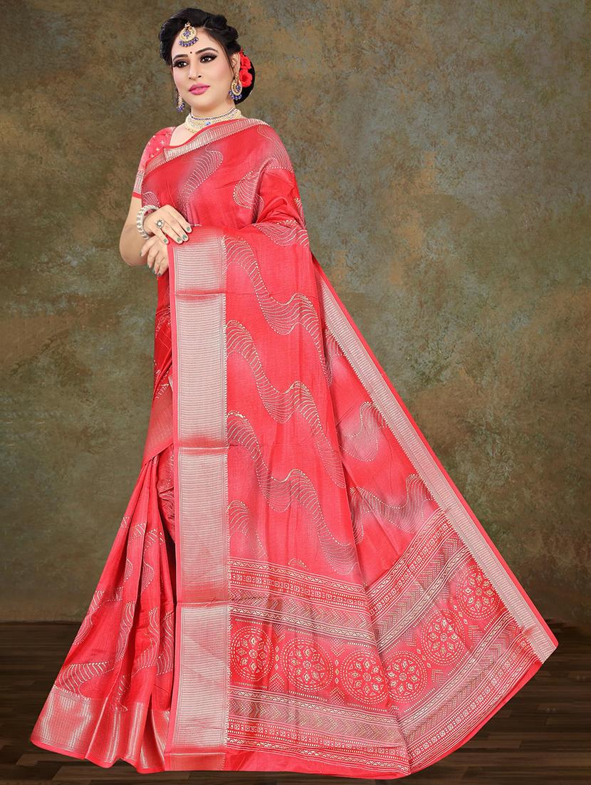 women printed zari boredered saree - 21567452 - Standard Image - 2