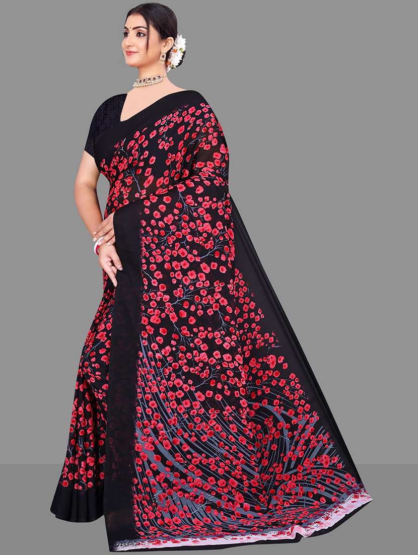 women floral printed saree - 21567554 - Standard Image - 2