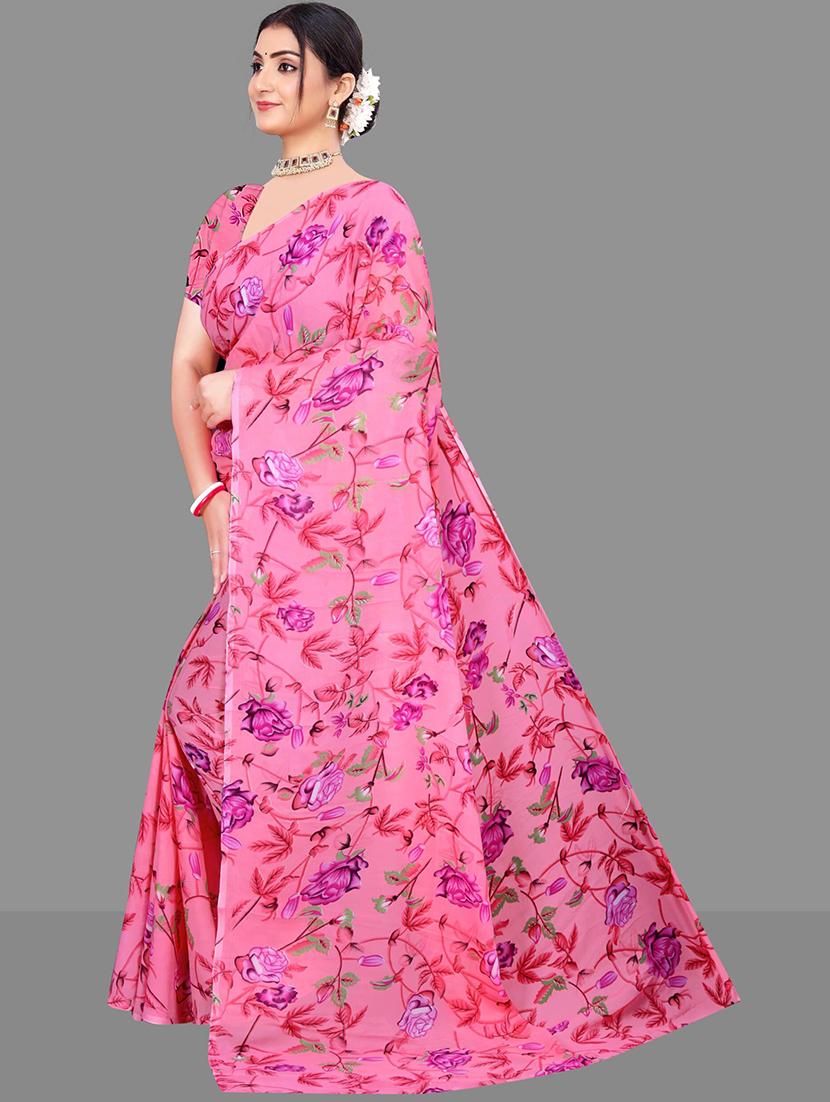 women floral printed saree - 21567564 - Standard Image - 2