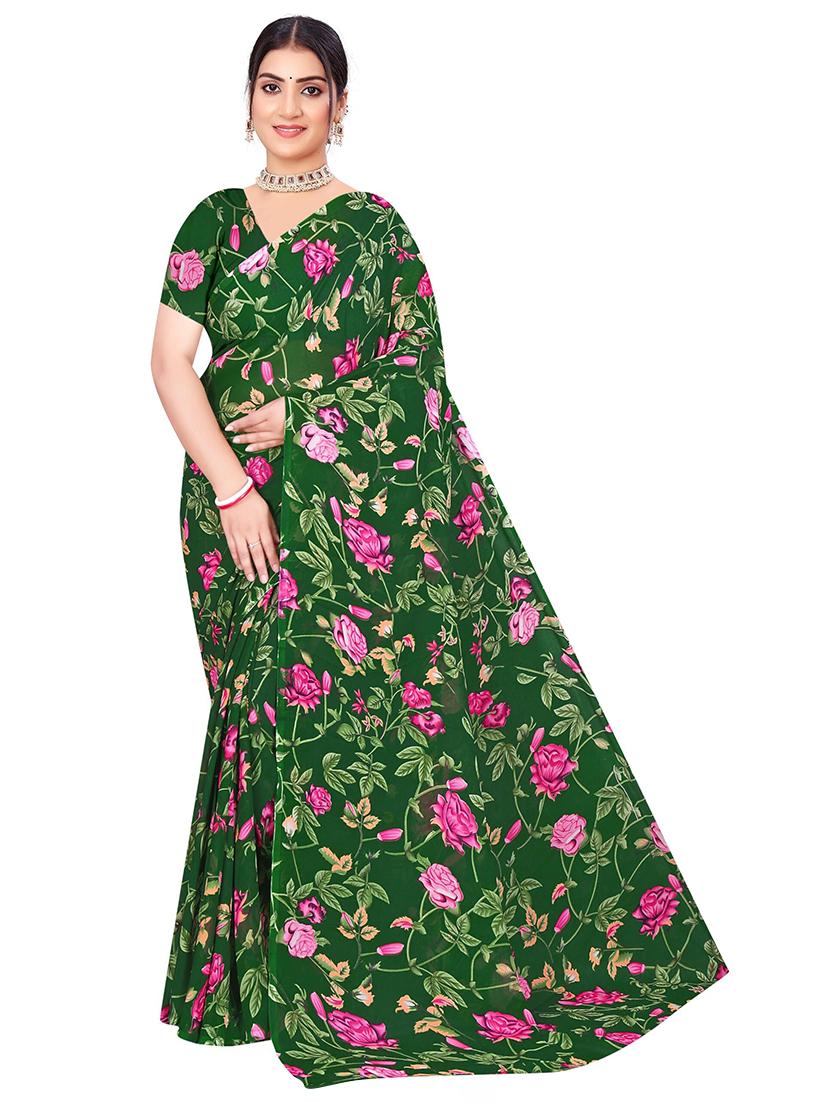 women floral printed saree - 21567568 - Standard Image - 2