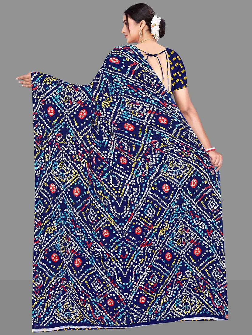 women bandhani printed saree - 21567571 - Standard Image - 2