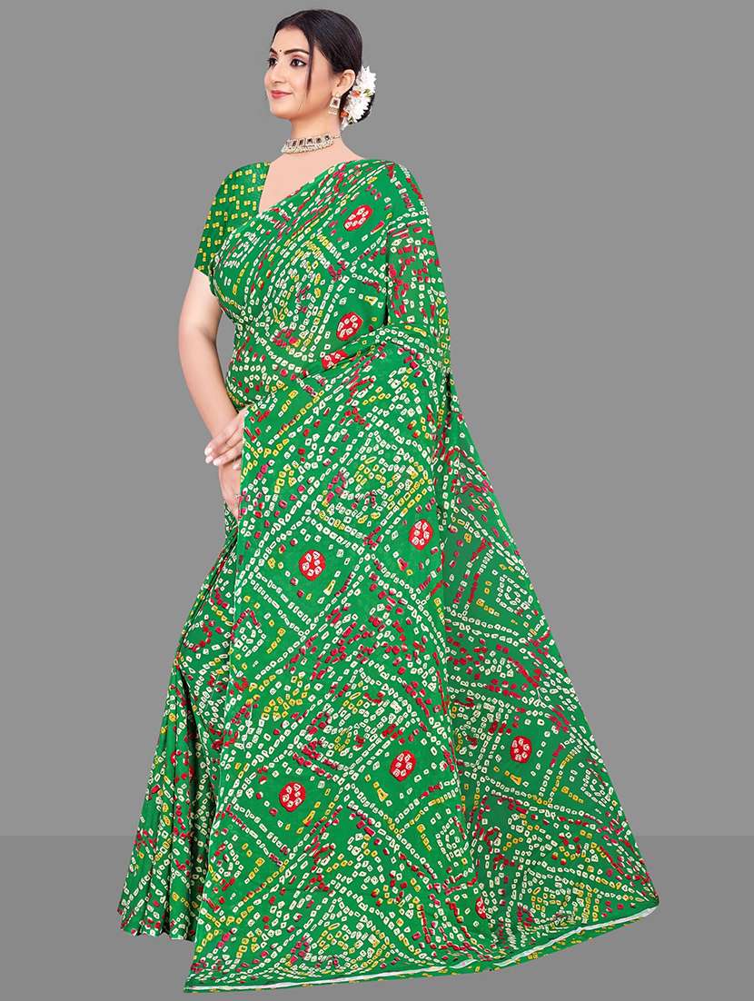 women bandhani printed saree  - 21567574 -  Standard Image - 2